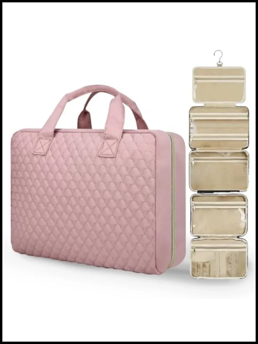 Detachable Travel Toiletry Bag - Hanging Makeup Cosmetic Organizer - Waterproof